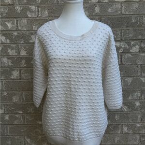 Banana Republic Cream Textured Sweater